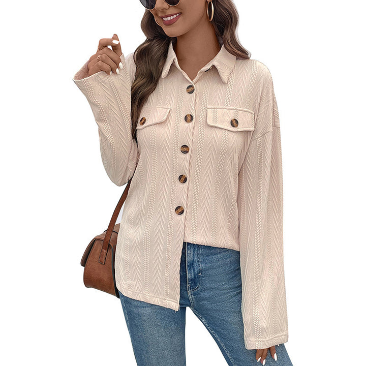 Damen Strukturierte Hemdjacke Drune