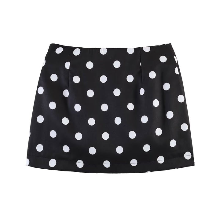 Damen Minirock mit trendigem Punkte-Design und elastischem Bund Drune