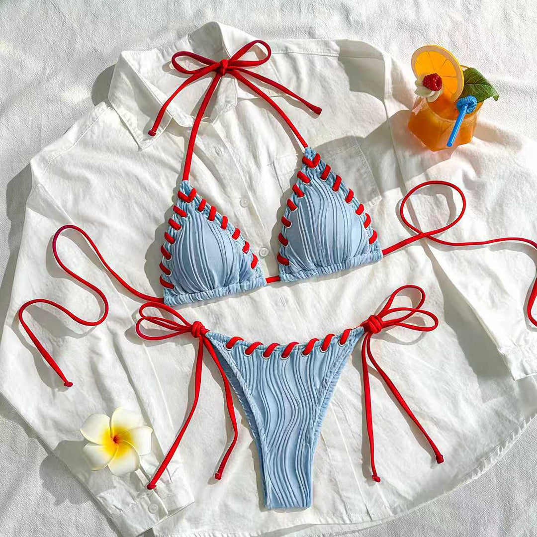 Damen Triangel-Bikini mit Rüschendetails Drune