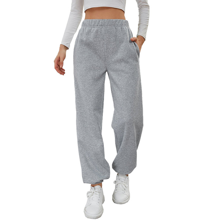 Damen lässige Sweatpants mit elastischem Bund und seitlichen Taschen Drune