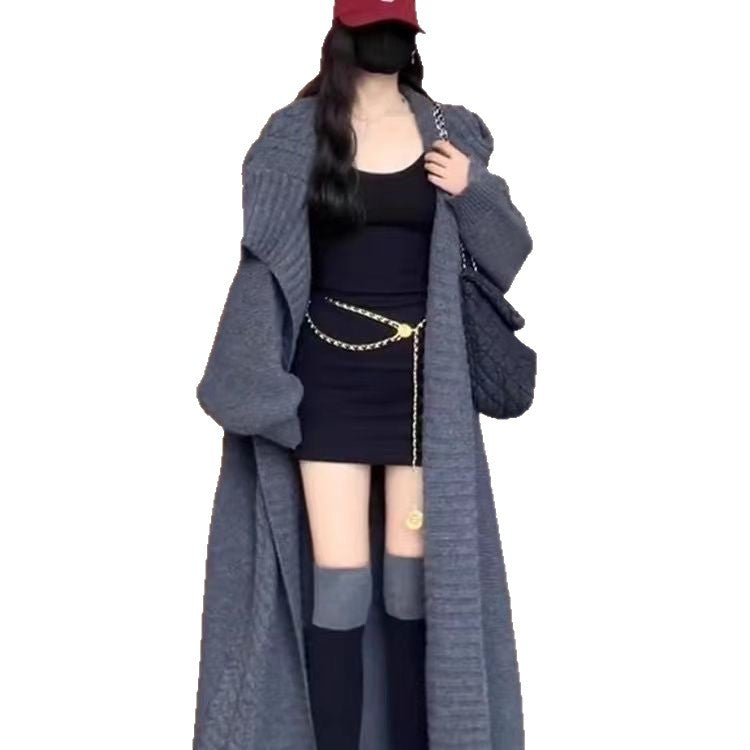 Damen Gemusterte Oversize-Strickjacke Drune