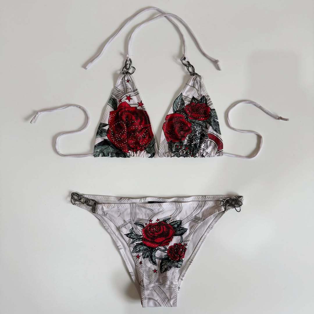 Damen Triangel-Bikini mit kreativem Muster Drune
