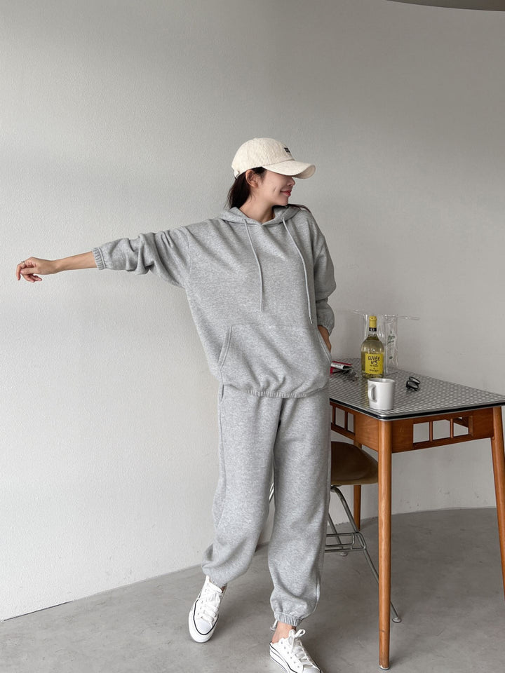 Damen Bequeme Kapuzenpullover mit Taschen und elastischen Bündchen Drune