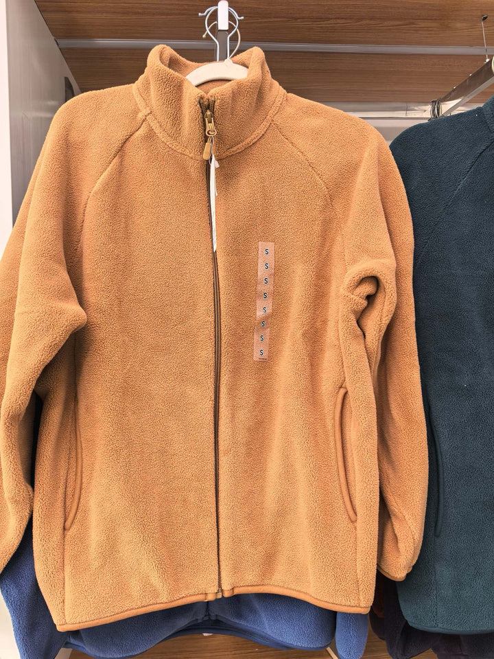 Damen Fleecejacke mit hohem Kragen und seitlichen Taschen Drune