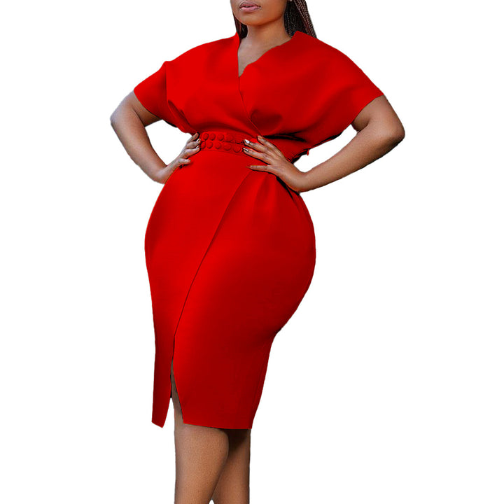 Damen Wickelkleid mit eleganter Taillierung und stylischem Gürtel Drune