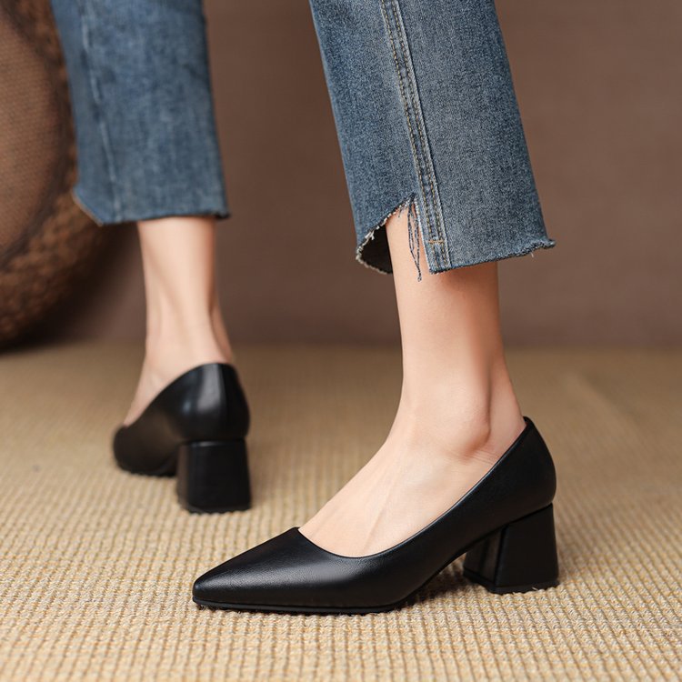 Damen elegante Pumps mit blockiertem Absatz Drune