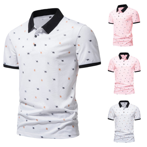 Stylisches Kurzarm-Poloshirt mit Print für Herren Drune