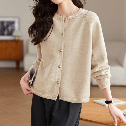 Damen Strickjacke mit Knöpfen Drune