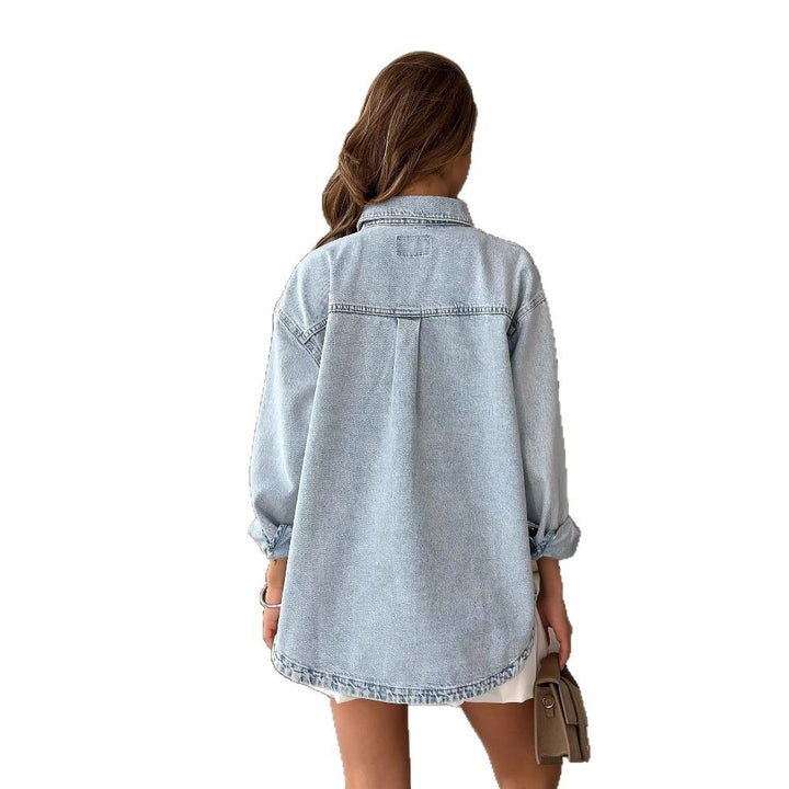 Damen Jeansjacke mit lässigem Oversized-Schnitt und destruktiven Details Drune