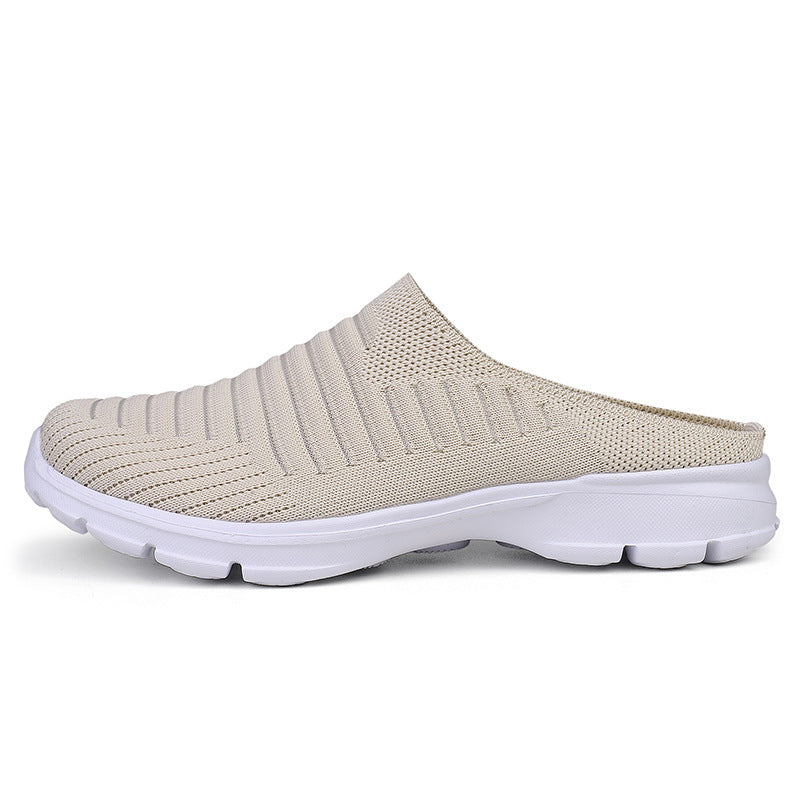 Damen nan gestrickter Schlupf-Clog mit stoßdämpfender EVA-Zwischensohle und ergonomischer Fersenstütze Drune