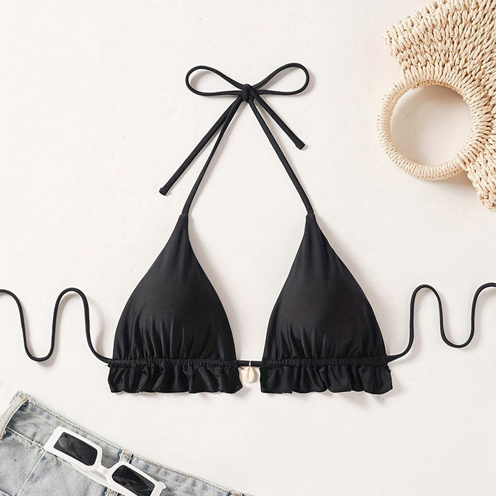Damen Triangel-Bikini mit verspieltem Rüschendesign Drune