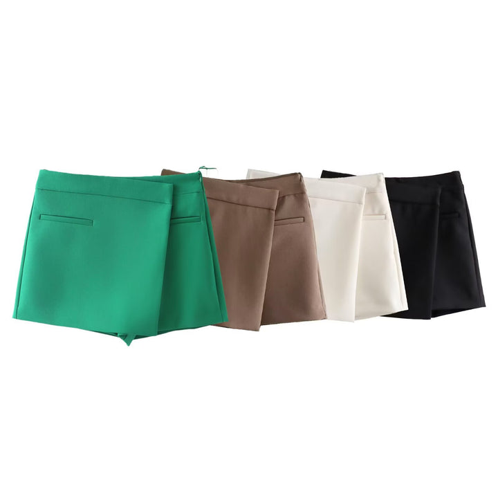 Damen eleganter Minirock mit subtilen Taschen und tailliertem Schnitt Drune
