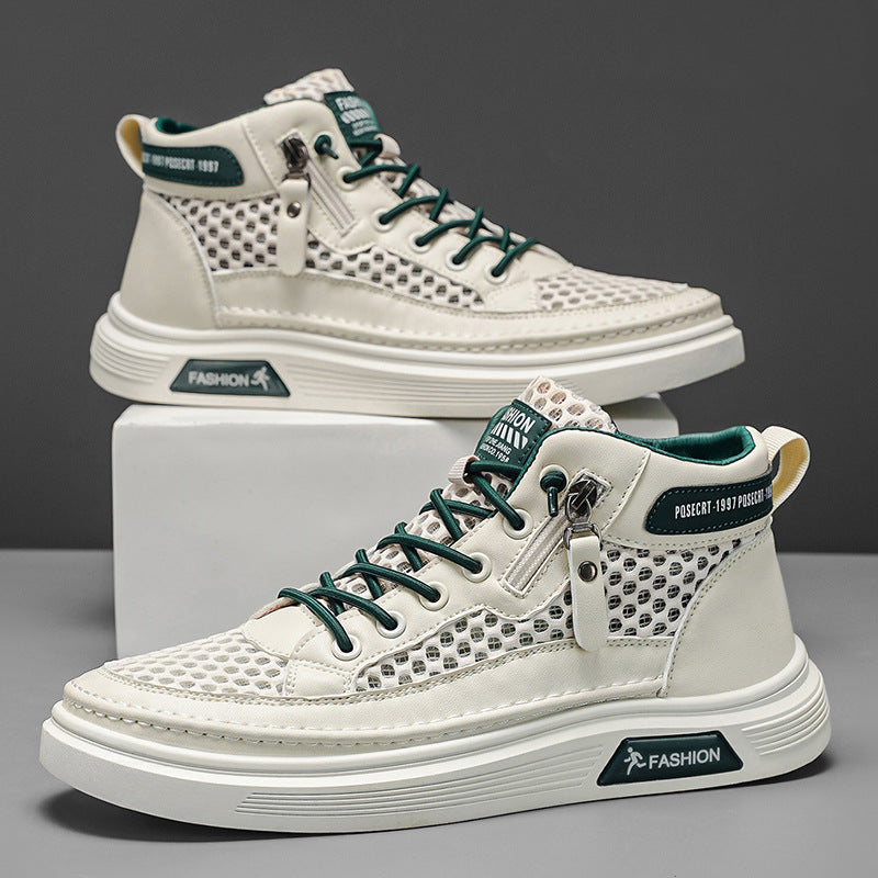 Damen Sportliche High-Top Sneakers mit atmungsaktivem Mesh-Design Drune