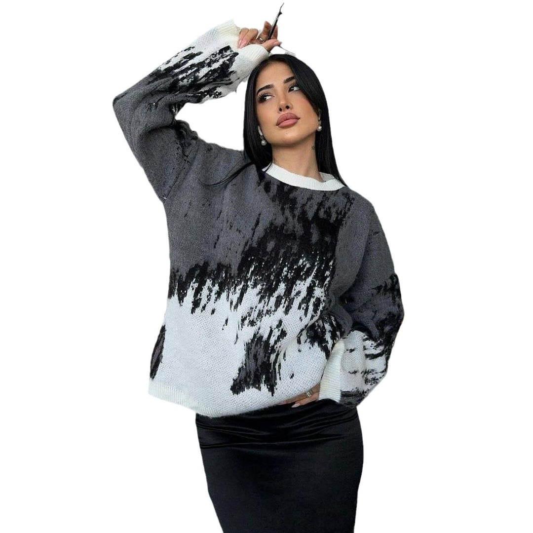 Damen gemütlicher Pullover mit modernem Farbverlauf Drune
