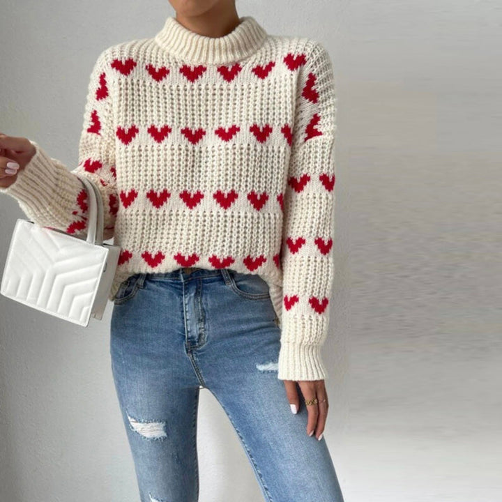 Drune | Strickpulli mit Herzmotiv für Damen