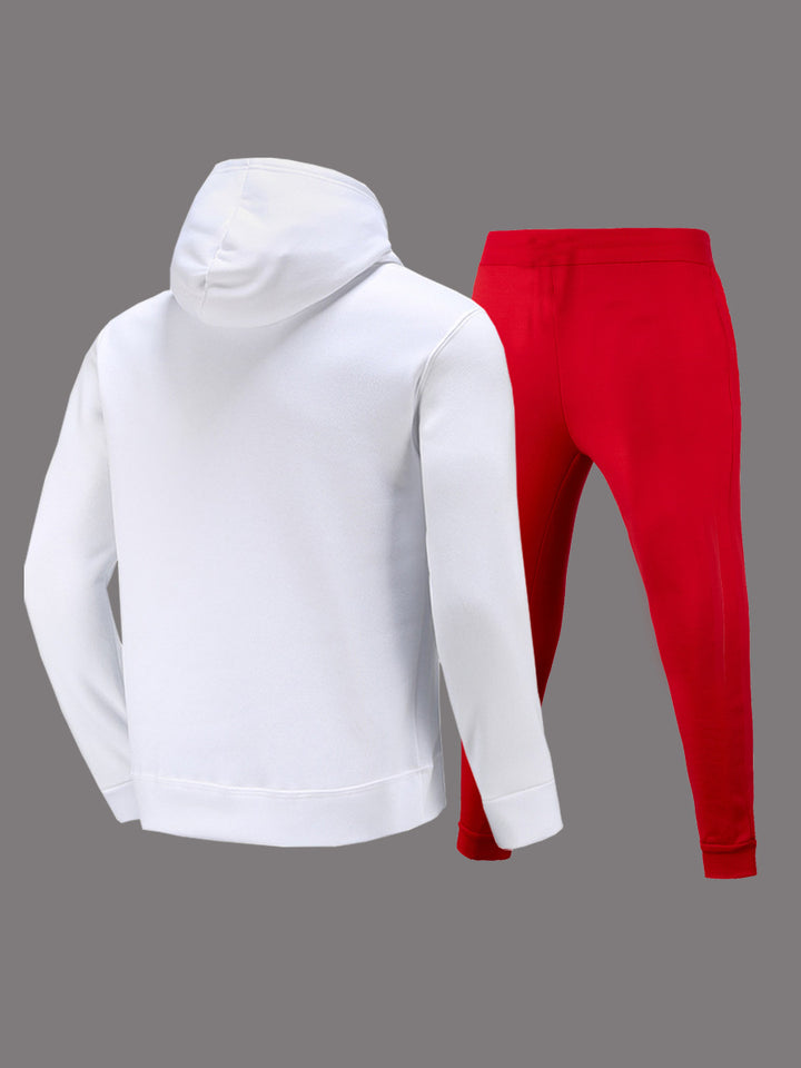 Herren Hoodie und Jogginghose Set mit auffälligem Grafikelement Drune