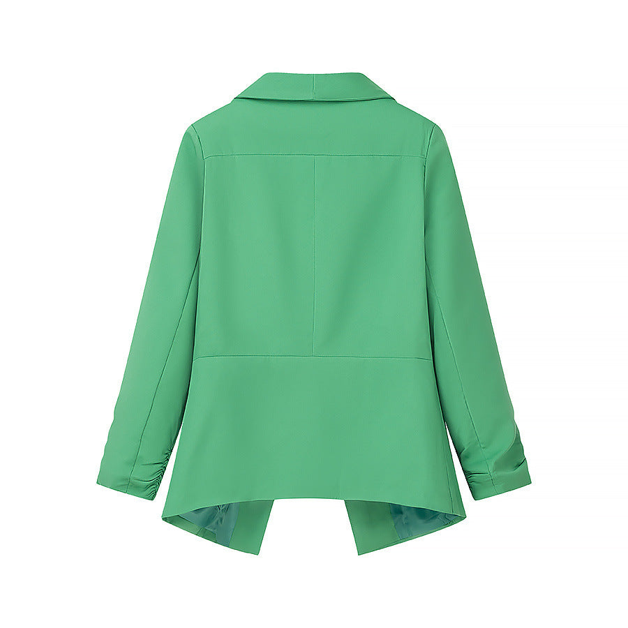 Damen elegante Blazerjacke mit lässigem Schnitt und modischem Revers Drune