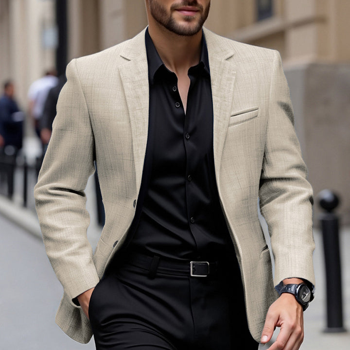 Herren eleganter strukturierten Blazer Drune