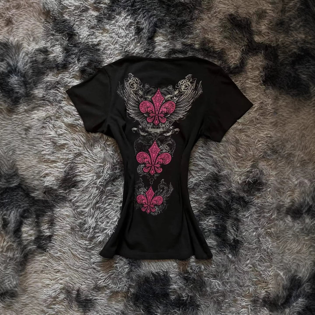 Damen T-Shirt mit einzigartigem floralem Design Drune