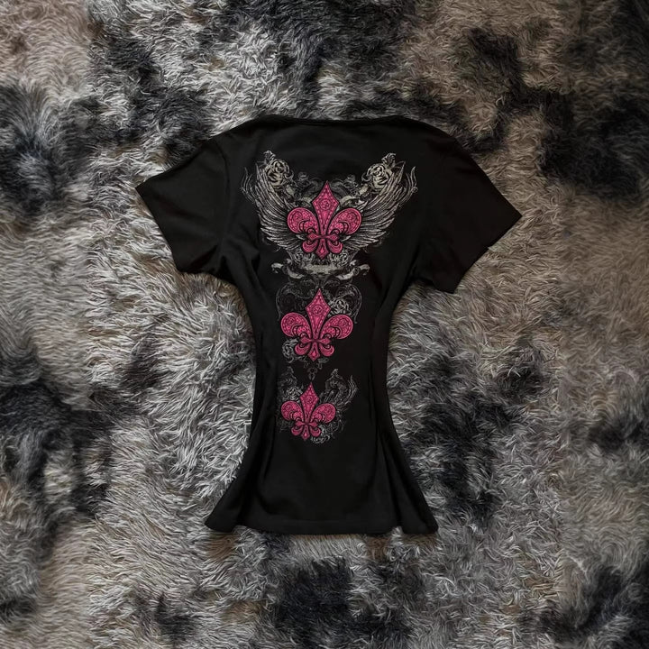 Damen T-Shirt mit einzigartigem floralem Design Drune