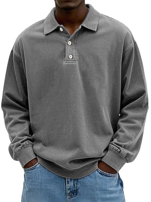 Herren Poloshirt mit Knopfleiste und lässigem Schnitt Drune