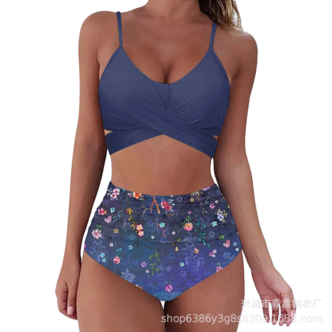 Damen Crop-Top Bikini-Set mit geflochtenem Design Drune