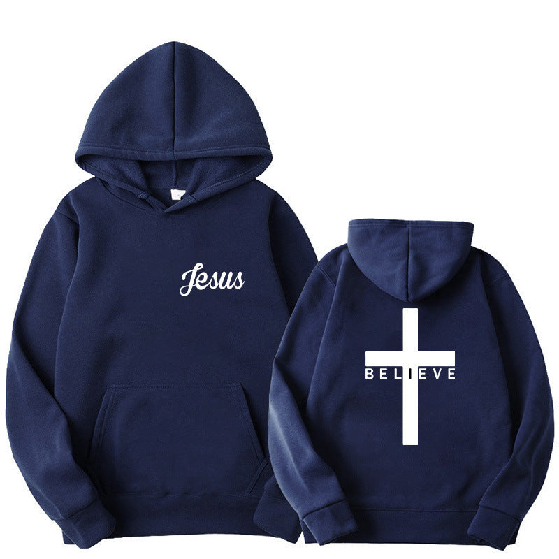 Damen Kapuzenpullover mit motivierendem Glaubensdesign und bequemer Passform Drune