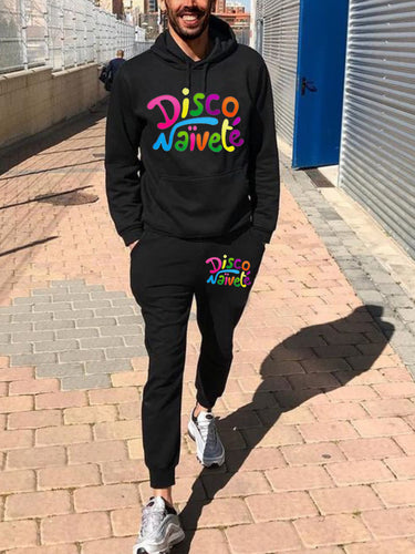 Damen Hoodie und Jogginghose Set mit lebhaftem Schriftzug Drune