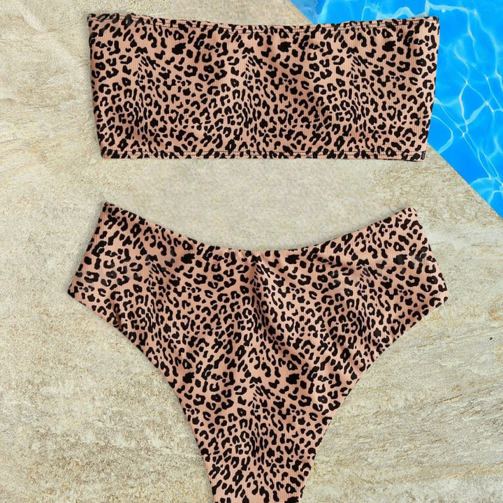 Damen Bandeau-Bikini mit hohem Beinausschnitt Drune