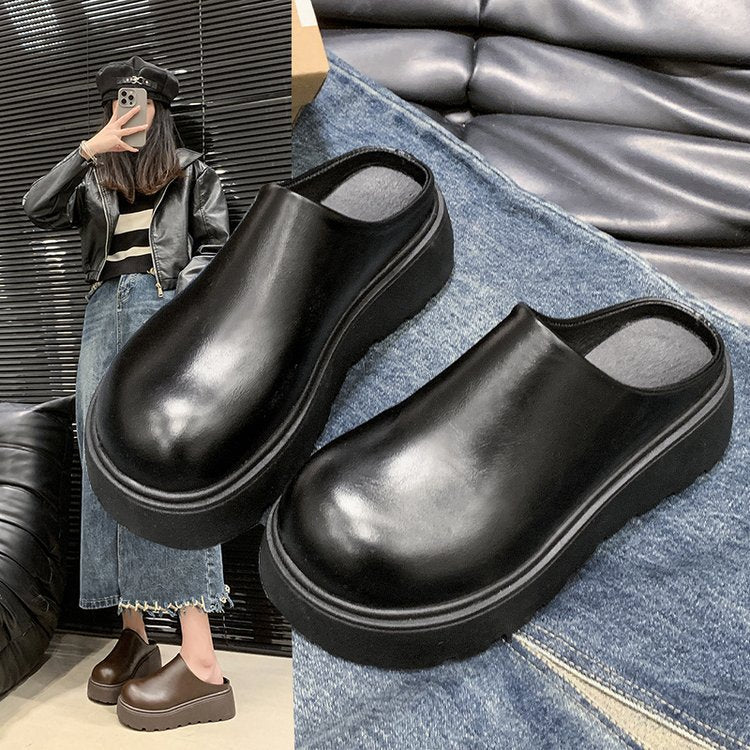 Damen stilvolle Clogs mit hohem Plateau und rutschfester Sohle Drune