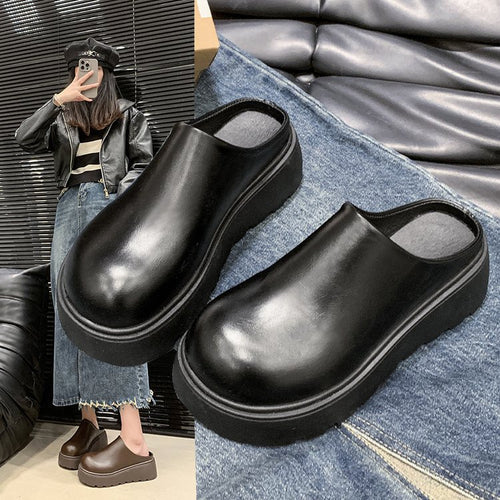 Damen stilvolle Clogs mit hohem Plateau und rutschfester Sohle Drune