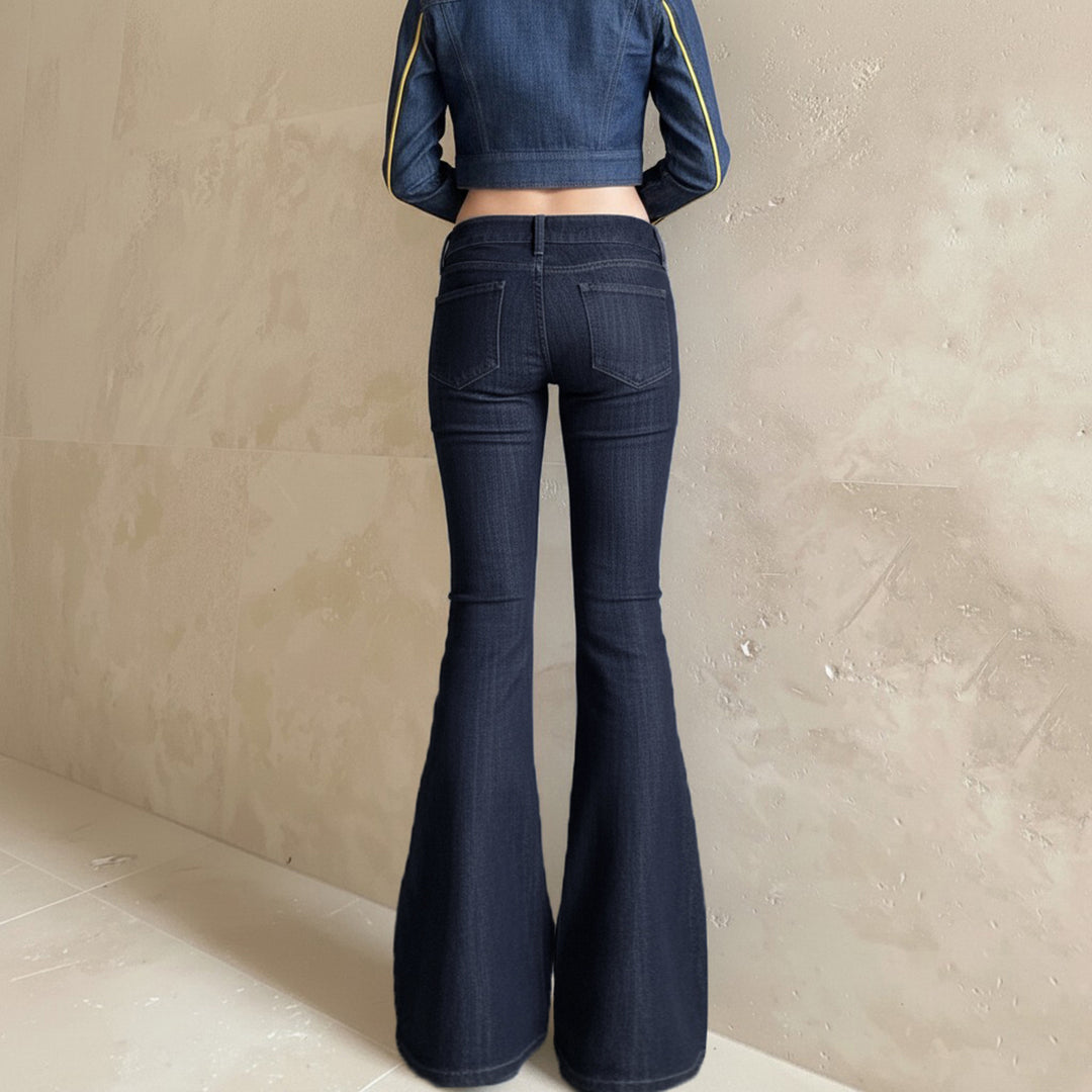 Damen Flared Jeans im eleganten Vintage-Stil Drune