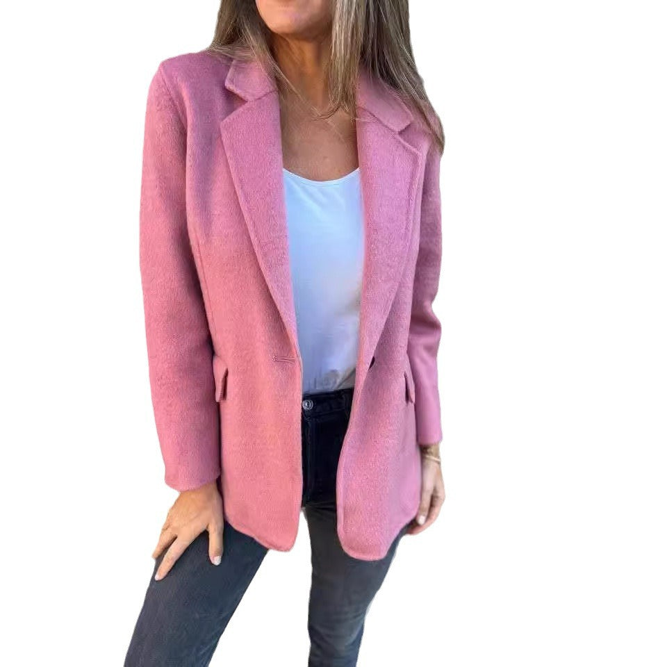 Damen modischer Blazer mit weichem Stoff und eleganten Details Drune