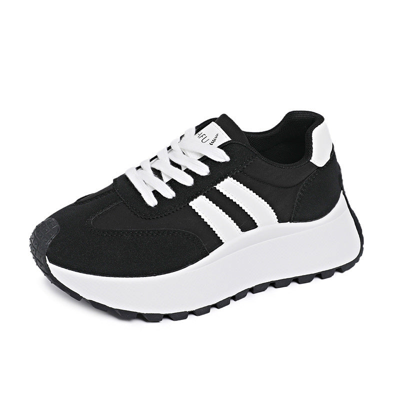 Damen nan Plateau-Chunky-Sneaker mit verstärkter Zehenkappe, profilierter Gummilaufsohle und stoßdämpfender EVA-Zwischensohle Drune