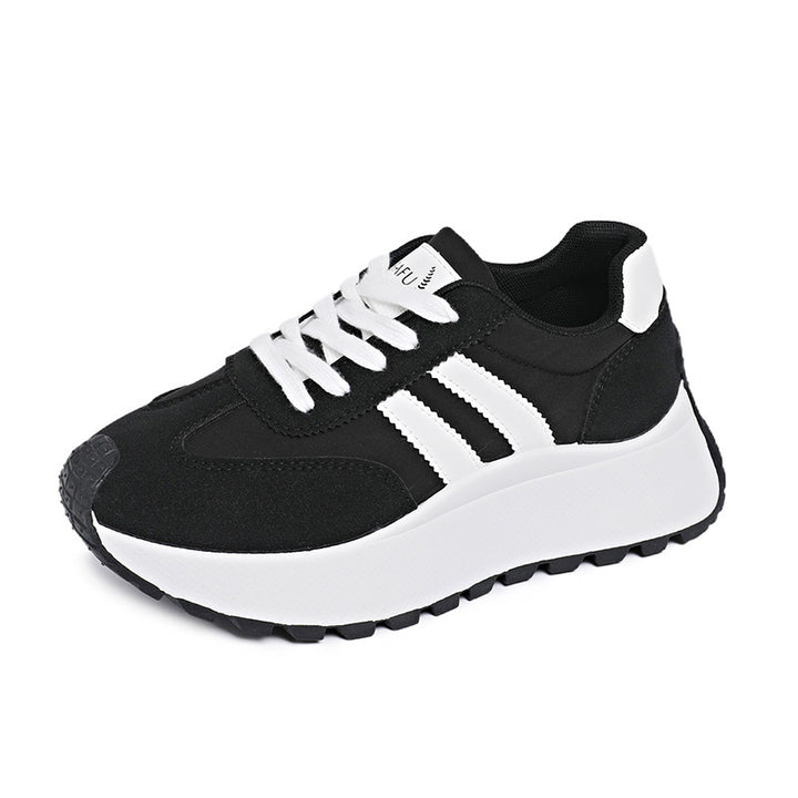 Damen nan Plateau-Chunky-Sneaker mit verstärkter Zehenkappe, profilierter Gummilaufsohle und stoßdämpfender EVA-Zwischensohle Drune