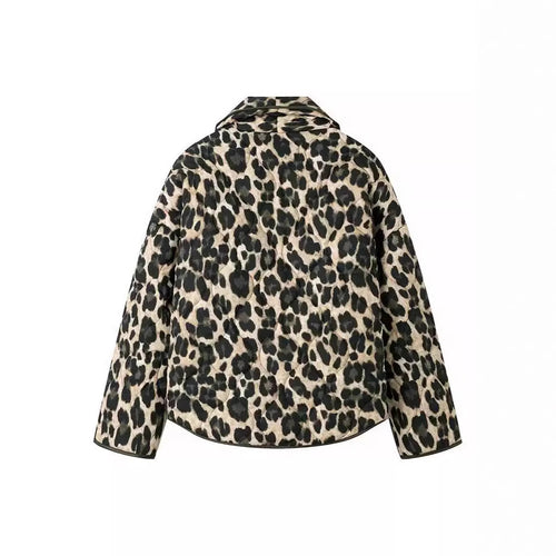 Damen Steppjacke im eleganten Leopardenmuster Drune