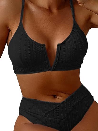 Damen Hochwertiges Bikini-Set mit V-Ausschnitt Drune