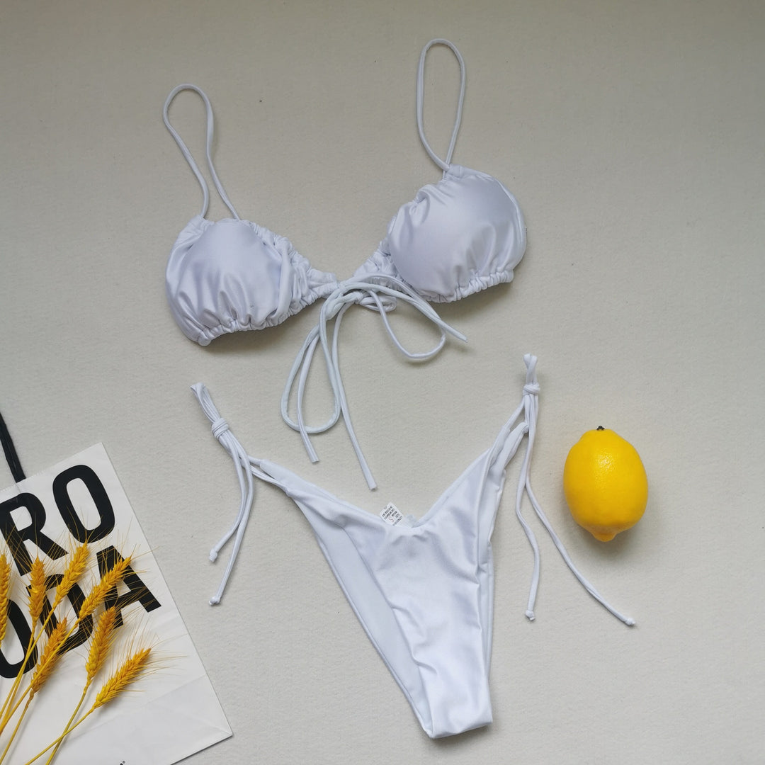 Damen Triangel-Bikini mit regulierbaren Bindebändern Drune