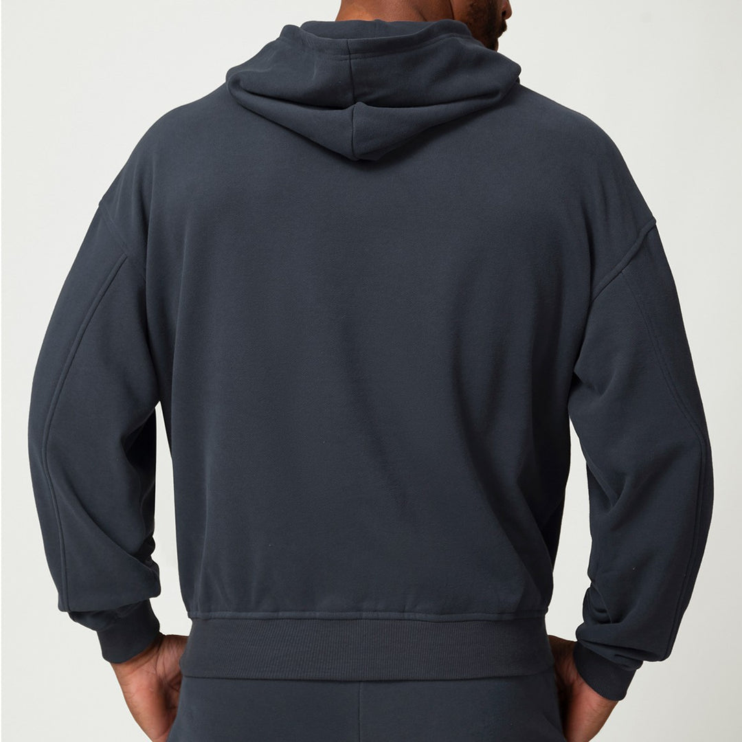 Herren Kapuzenpullover mit weichem Fleece-Futter und geräumiger Tasche Drune