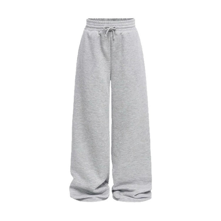 Unisex nan locker fallende Loungehose mit elastischem Kordelbund, Eingrifftaschen und geradem Bein Drune
