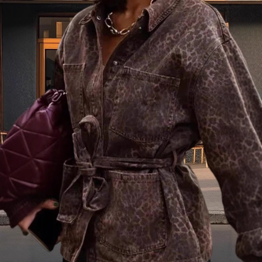 Damen Utility-Jacke mit Gürtel Drune