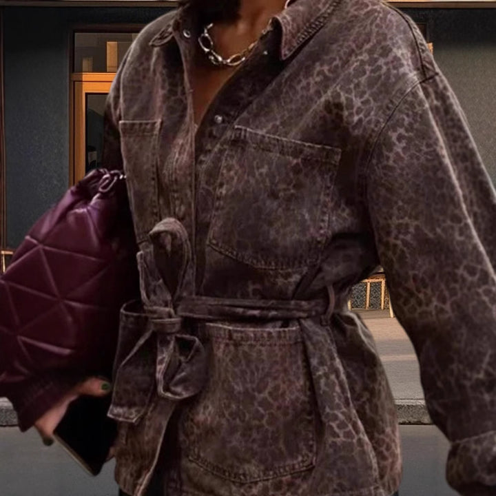 Damen Utility-Jacke mit Gürtel Drune