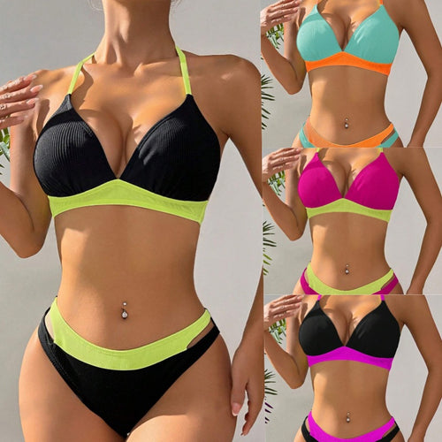Damen Sportiv geschnittenes Bikini-Set Drune