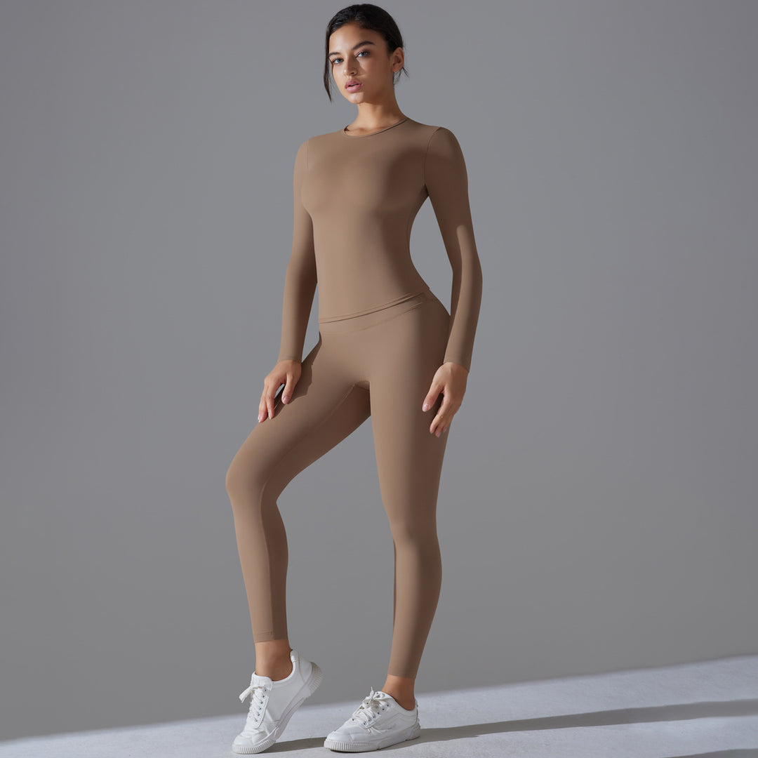 Damen Sport-Set mit langem Ärmel und Leggings Drune