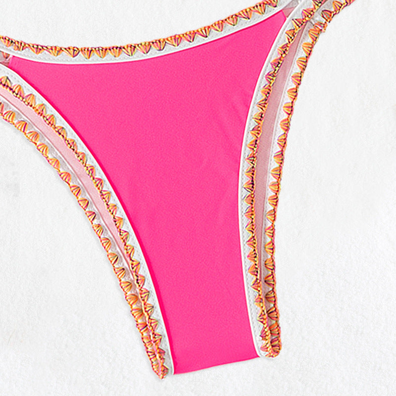 Damen Triangel-Bikini mit dekorativen Bändern Drune