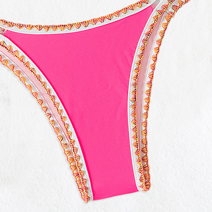 Damen Triangel-Bikini mit dekorativen Bändern Drune