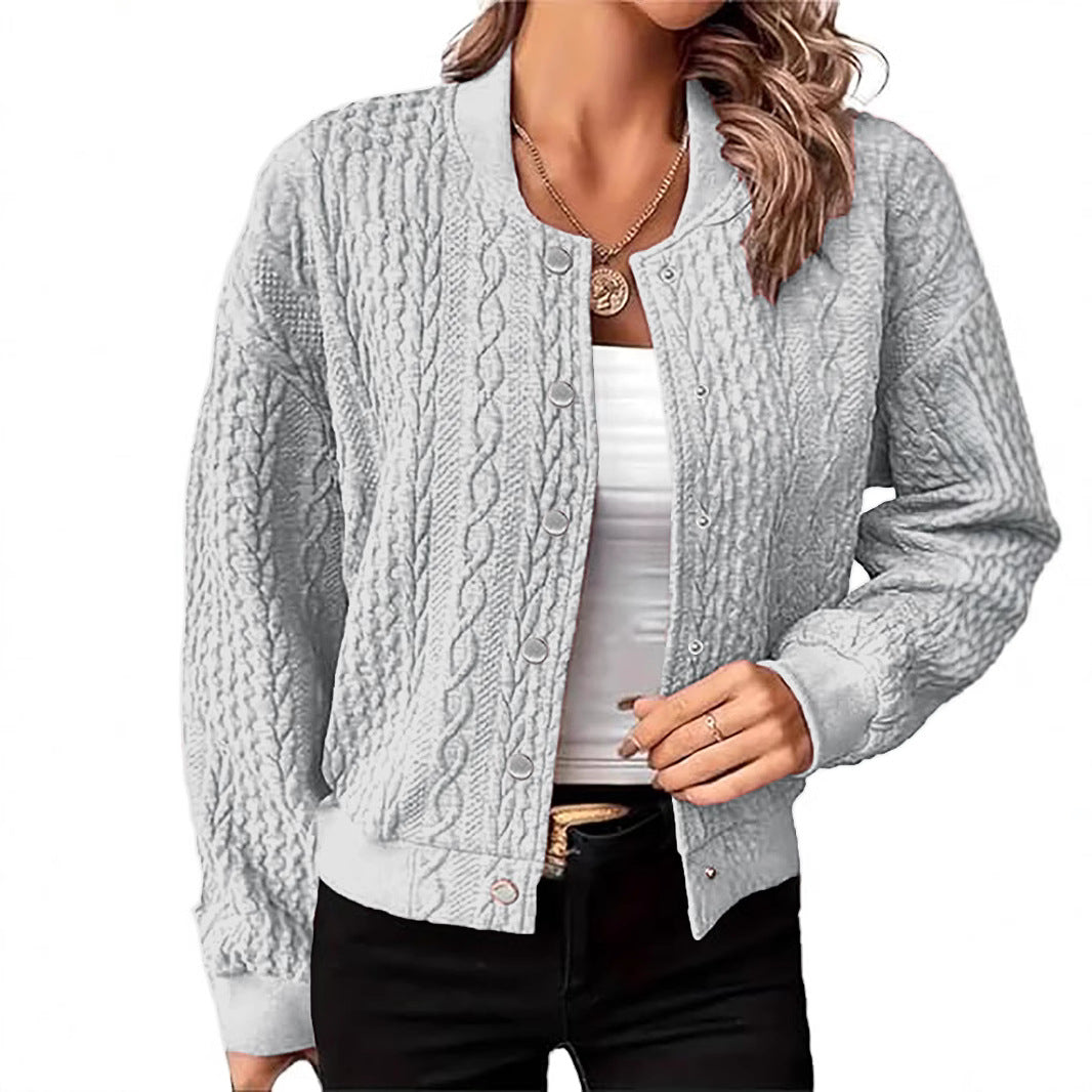 Damen Strickjacke mit strukturierter Oberfläche und Knopfverschluss Drune