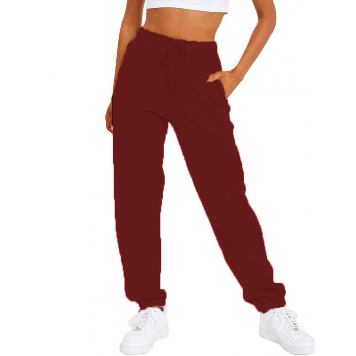 Damen nan locker sitzende Jogginghose mit hohem Komfortbund, verstellbarem Kordelzug und tiefen Seitentaschen Drune