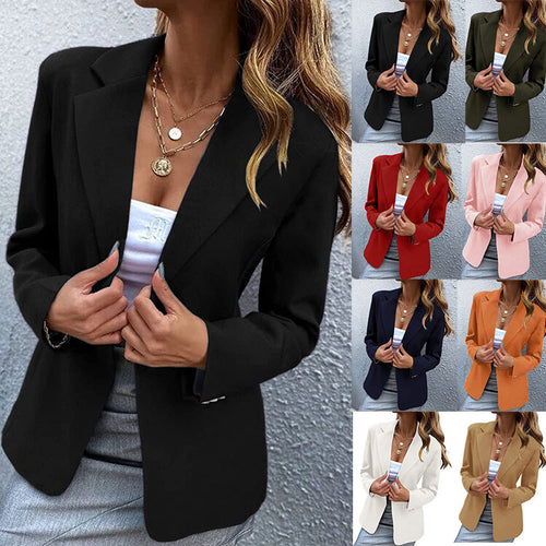 Damen eleganter und stilvoller Blazer mit schmaler Passform Drune