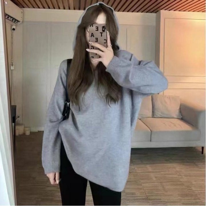 Damen lässiger Kapuzenpullover mit weitem Schnitt und eleganter Verarbeitung Drune